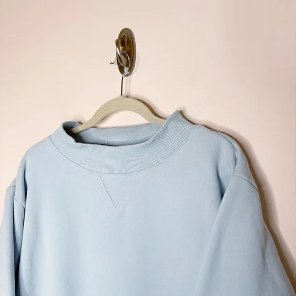 Parke Classic Mockneck Sweatshirt Ice Blue L/XL - Picture 3 of 7